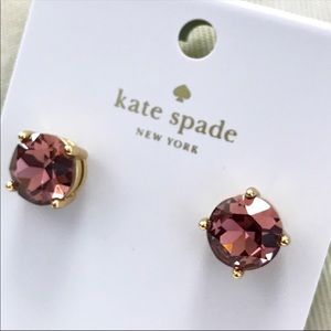 Kate Spade Lilac Petal Purple Gumdrop Gem Stud Earrings